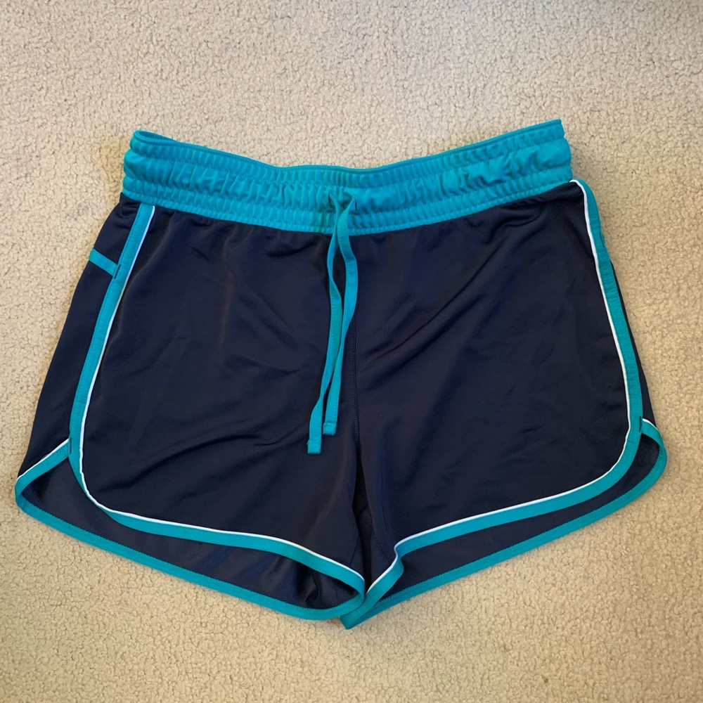 Navy and Teal Athletic Shorts
